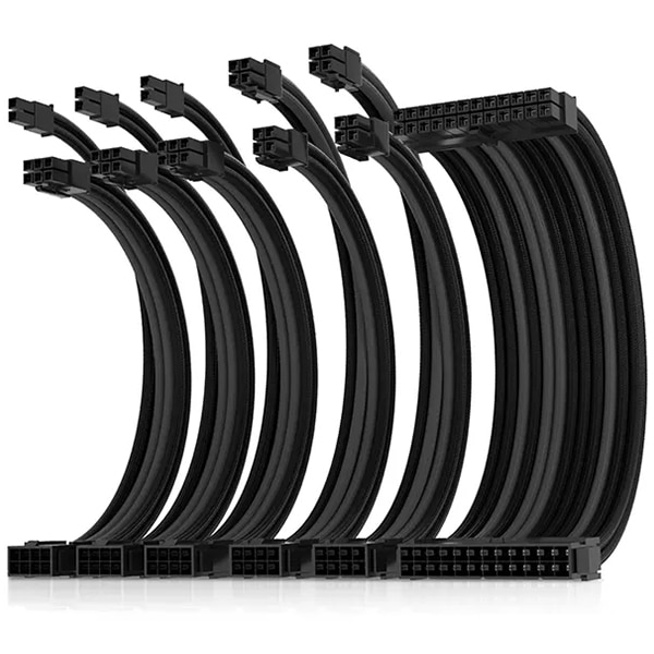 Asiahorse Câble d'alimentation 18AWG 6Kit Noir/Gris