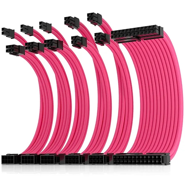 Asiahorse Câble d'alimentation 18AWG 6Kit Rose