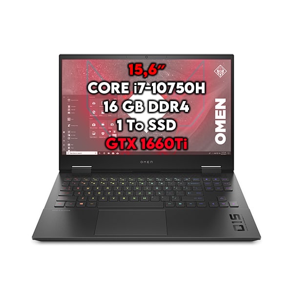 HP OMEN 15-EK0002NK - Core™ i7 10th, GTX 1660Ti, 16GB, 1To – Image 6