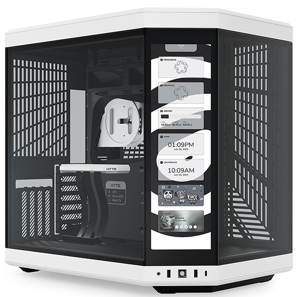 Boitier HYTE Y70 TOUCH BLANC NOIR Maroc