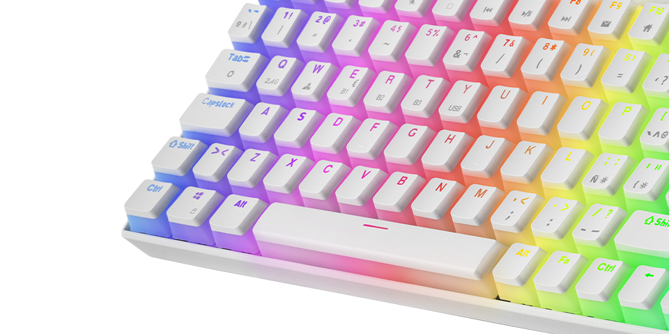 Clavier Gamer Mars Gaming MKCLOUD Blanc