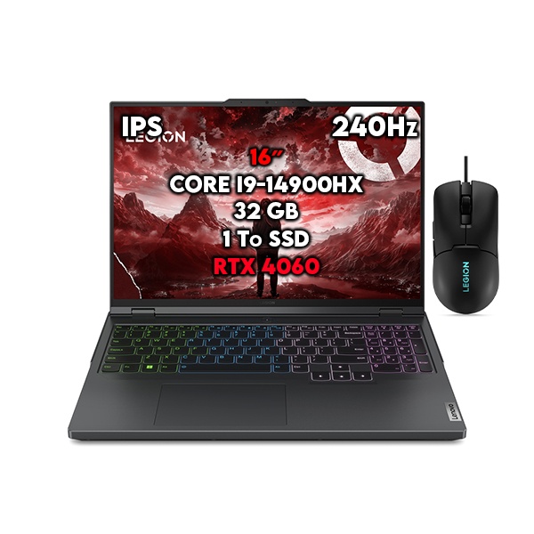 LENOVO LEGION PRO 5 16IRX9 - Core™ i9 14th, RTX 4060, 32GB, 1TB