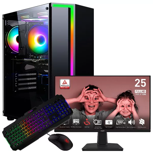 SETUP GAMER R5 5500-RX 5700XT + MP251 + GK100 + GM100