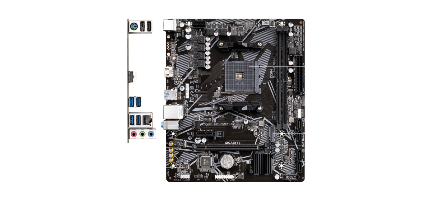 Carte Mère Gigabyte A520M-K