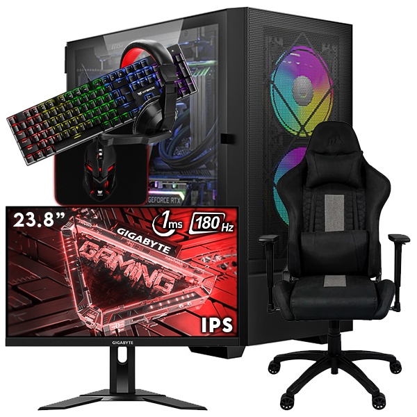 SETUP GAMER R5 3600-RX 6750 XT + G24F 2 + TC100 + HPG200