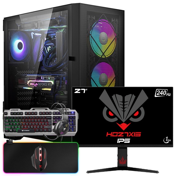 SETUP GAMER R5 3600-RX 6750 XT + HG27XIS + HPG100