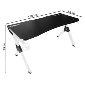 Bureau Gaming ArmadaX Archer B1 RGB 150cm Blanc Maroc