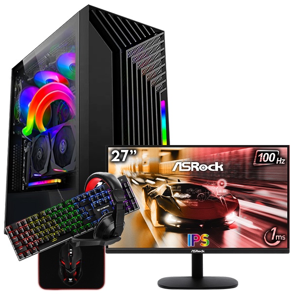 SETUP GAMER R7 3700X-RTX 3050 + CL27FF + HPG200