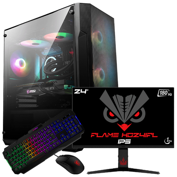 SETUP GAMER R5 5500-RTX 3050 6Go + HG24IFL + GK100 + GM100