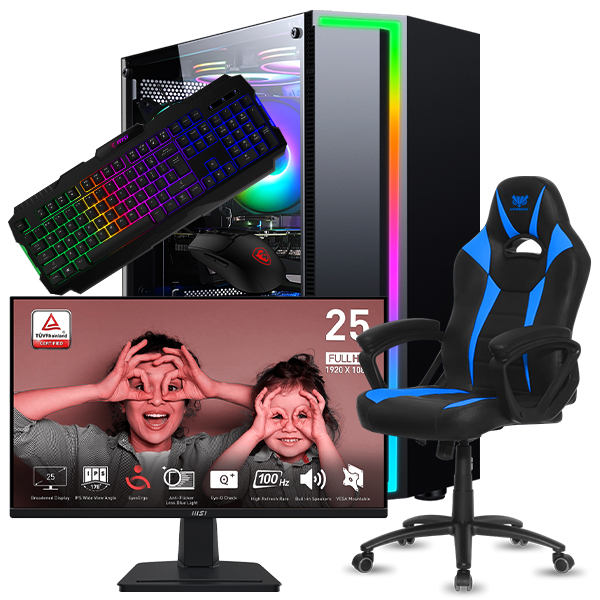 SETUP GAMER R5 PRO 5655G-VEGA 7/8Go + MP251 + GK100 + GM100 + FIGHTER