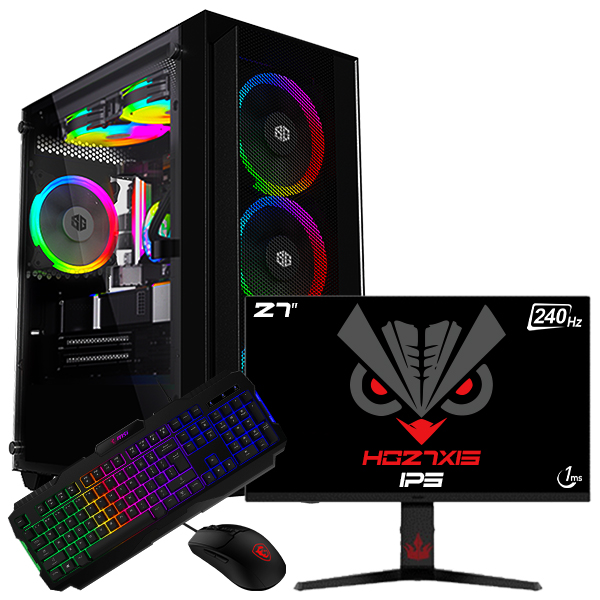 SETUP GAMER R5 5600X-RTX 5060Ti-8Go + HG27XIS + GK100 + GM100