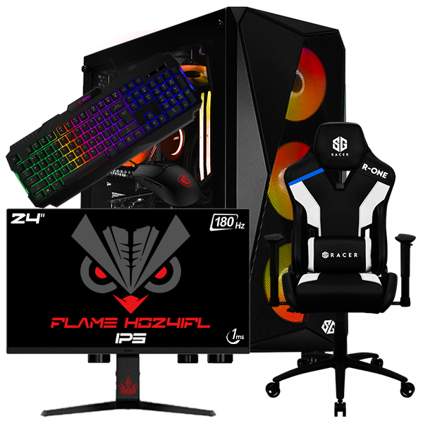 SETUP GAMER R5 5500-RTX 3060 12Go + HG24IFL + R-ONE + GM100 + GK100