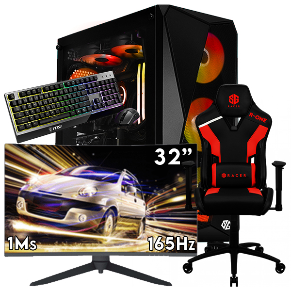 SETUP GAMER R5 5600-RTX 5070 + DHI-LM32-E200C + R-ONE + GK30