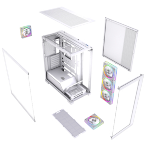 Boitier Gamer SG NV7 5 FAN ARGB BLANC Maroc