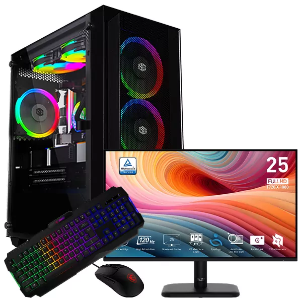 SETUP GAMER i5 12400F-RTX 5050 + MP251L E2 + GK100 + GM100