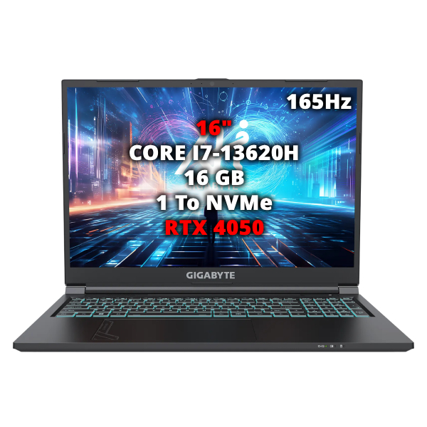 Gigabyte G6-MF-H2EE894KD - Core™ i7 13th, RTX 4050, 16GB, 1TB