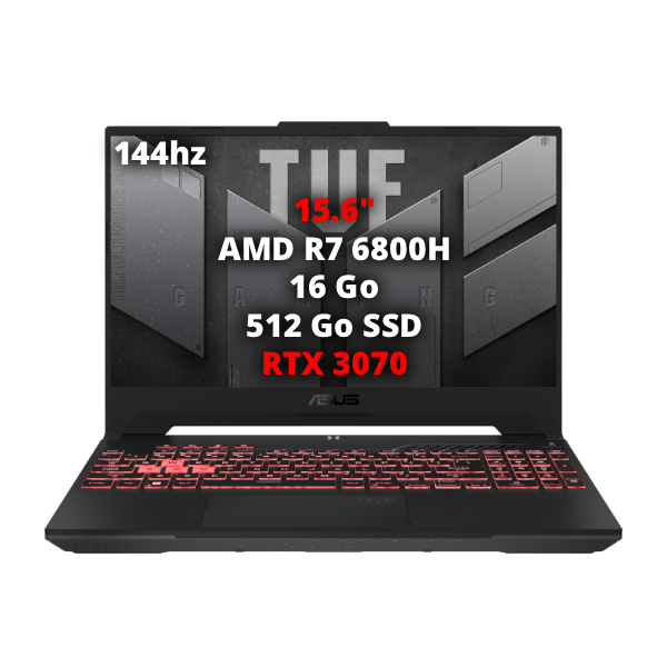 ASUS TUF Gaming F15 TUF507RR-HN014W – Ryzen 7-6800H, RTX 3070, 16GB, 512GB