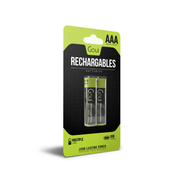 Goui Piles Rechargeables avec port Type-C AAA (2 pièces) – Image 2