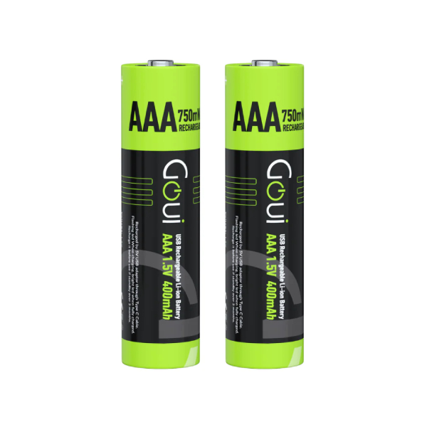 Goui Piles Rechargeables avec port Type-C AAA (2 pièces)