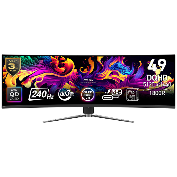 MSI MPG 49" 491CQPX QD-OLED 240Hz 0.03ms 5K