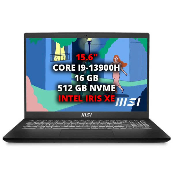 MSI Modern 15 H B13M-237MA - Core i9 13th, IRIS XE, 16GB, 512GB