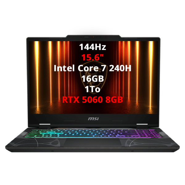 MSI CYBORG 15 B2RWEKG-096XMA - Intel Core 7 240H, RTX 5060, 16GB, 1TB