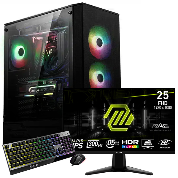 SETUP GAMER R5 5600/RTX5070/16Go/500Go + 255XF + GK30